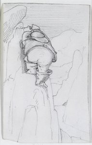 William Morris escalando una montaña en Islandia, c.1871 de Edward Burne Jones
